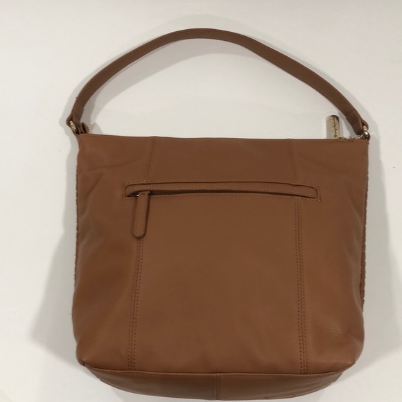 Tommy Bahama caramel brown leather shoulder bag in like new condition #pockets! - Picture 12 of 12